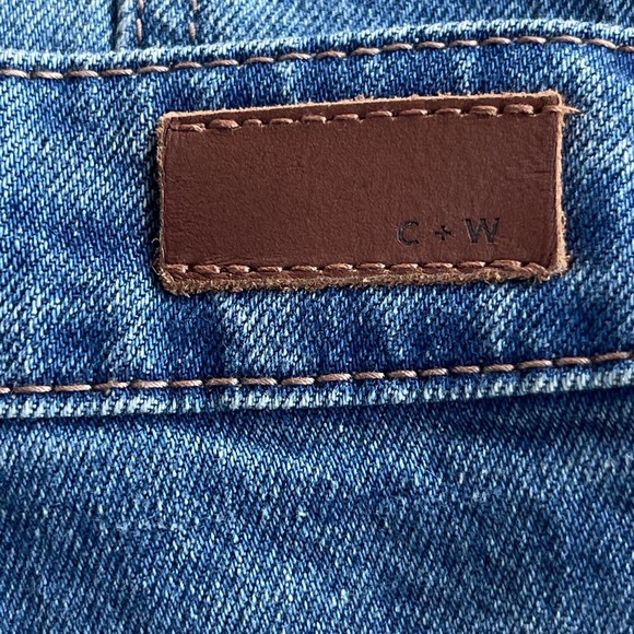 Bootbarn Cleo + Wolf Jeans Womens Size 25x27 Blue High Rise Straight Seamed NEW - Picture 3 of 15